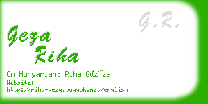 geza riha business card